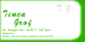 timea grof business card